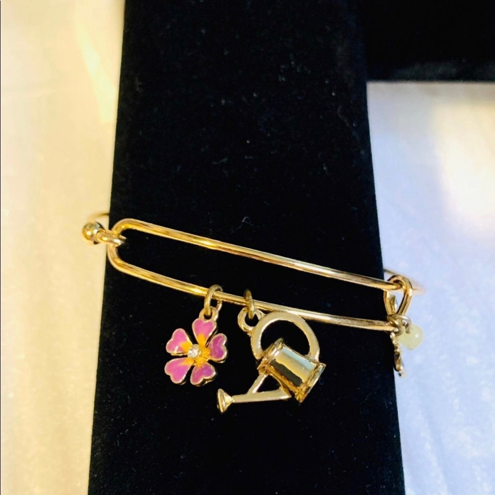 Spring Floral Butterfly Charm Bracelet - Picture 3 of 7